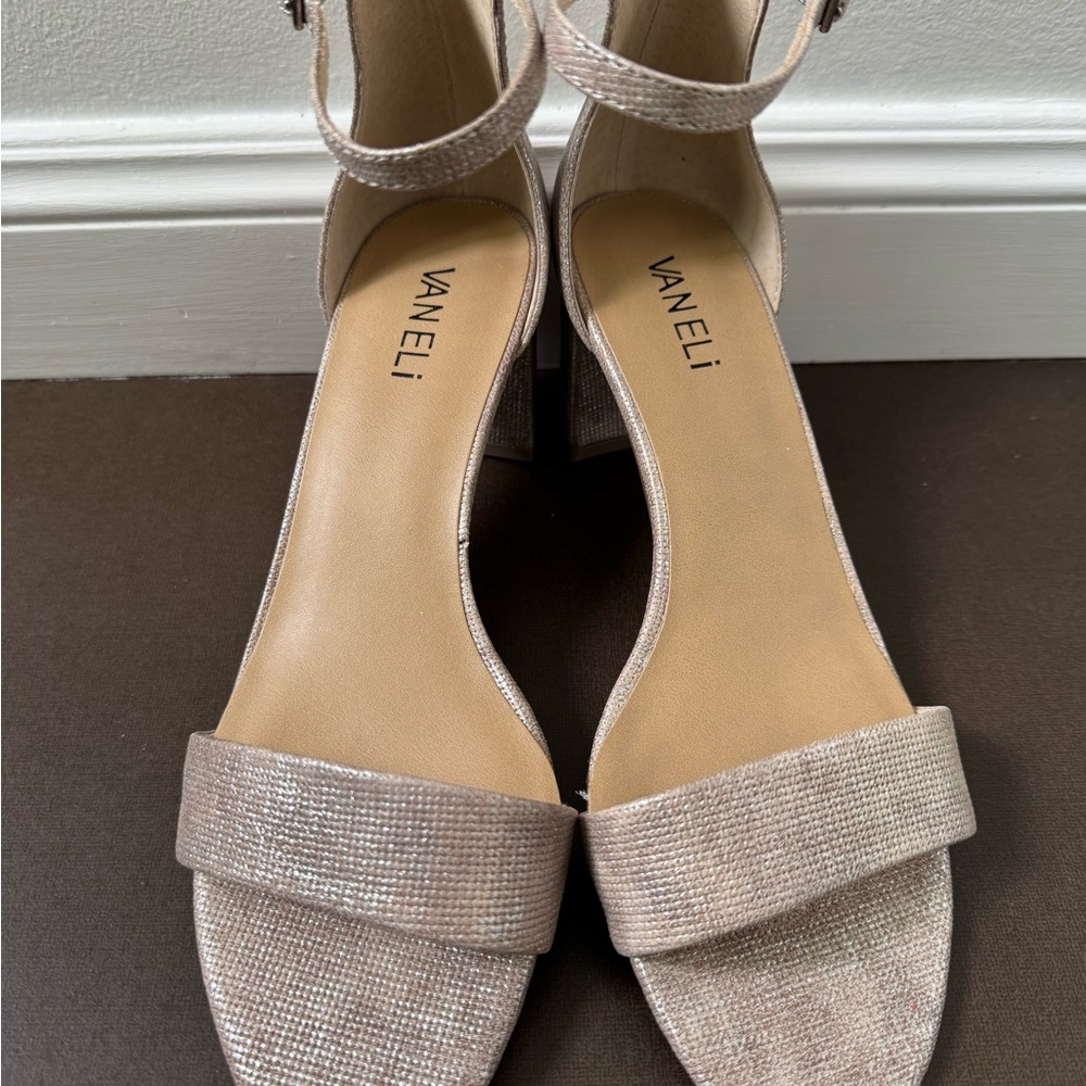 Vaneli Women's Beige Sandal Heels NEW